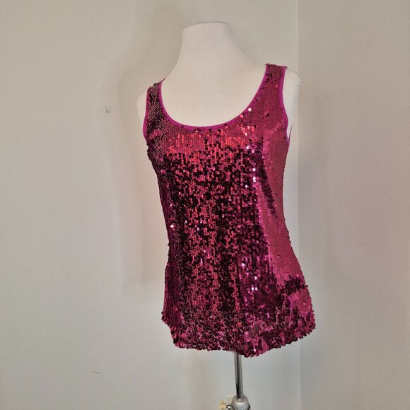 Laura Sequinned Top Sleeveless With Mesh Back - Picture 2 of 6